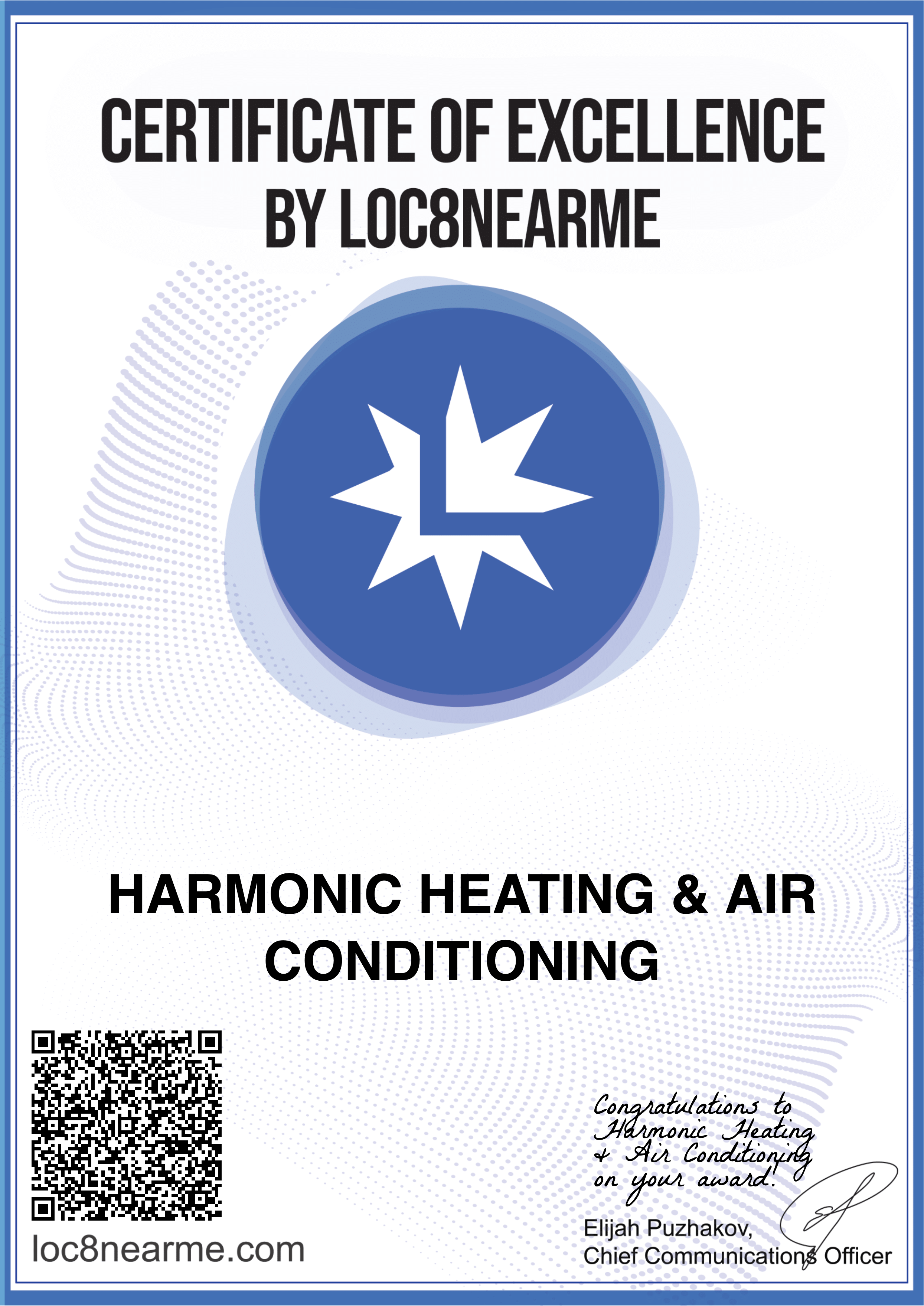 Call Harmonic HVAC for your services.